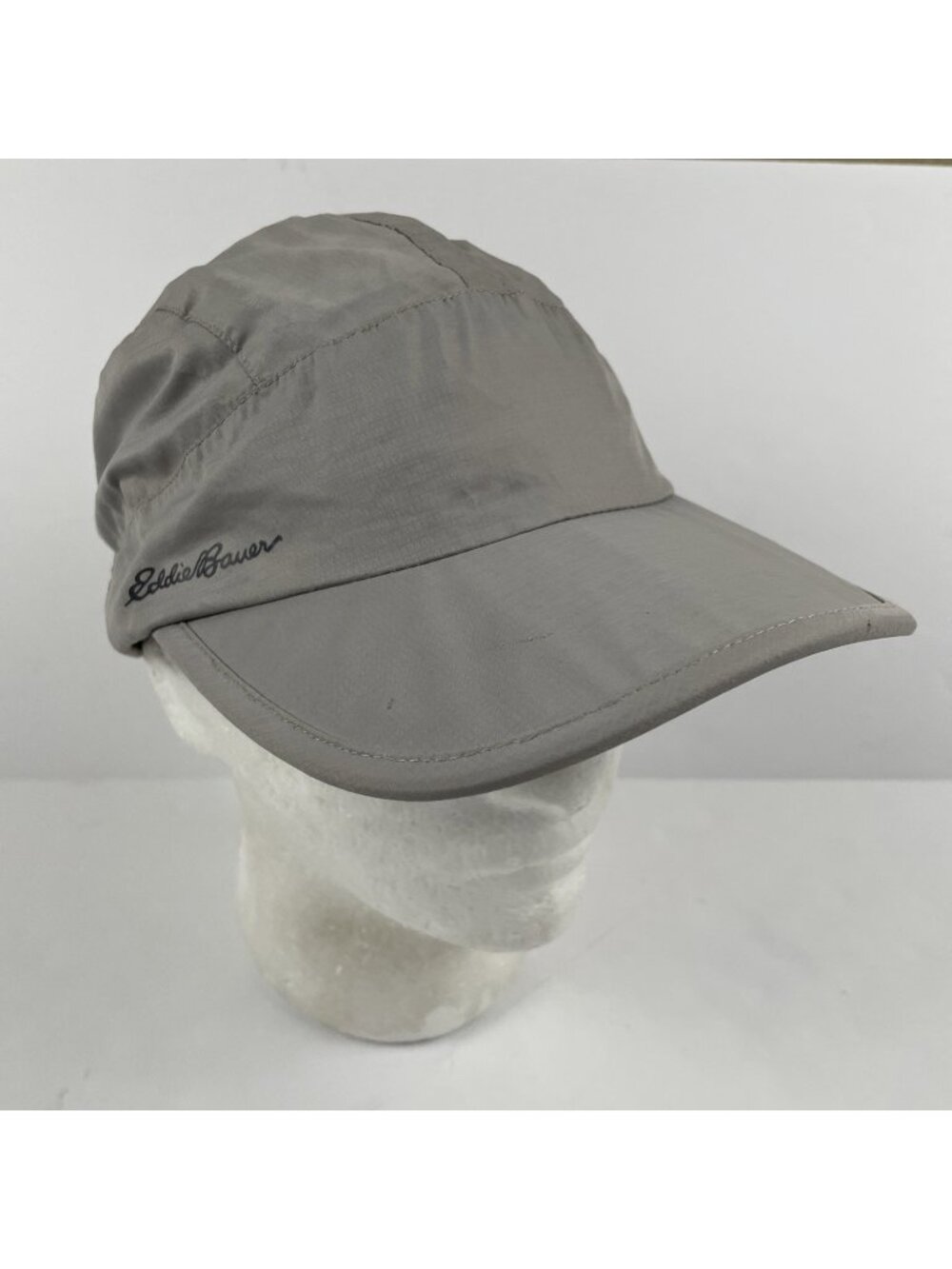 Eddie Bauer WeatherEdge Hat RipStop Nylon Lightweight Packable Rain Camp Beige